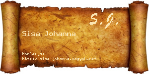 Sisa Johanna névjegykártya